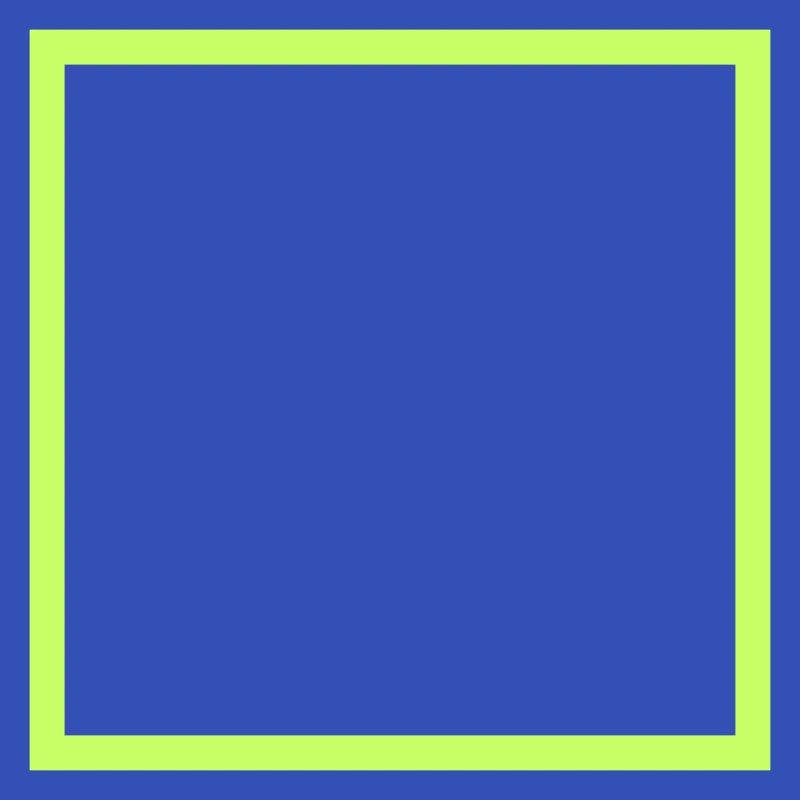 Black square with neon frame
