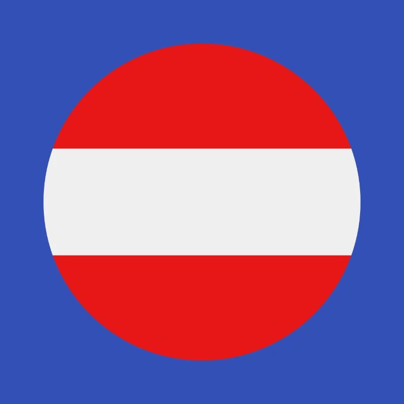 Austria round flag