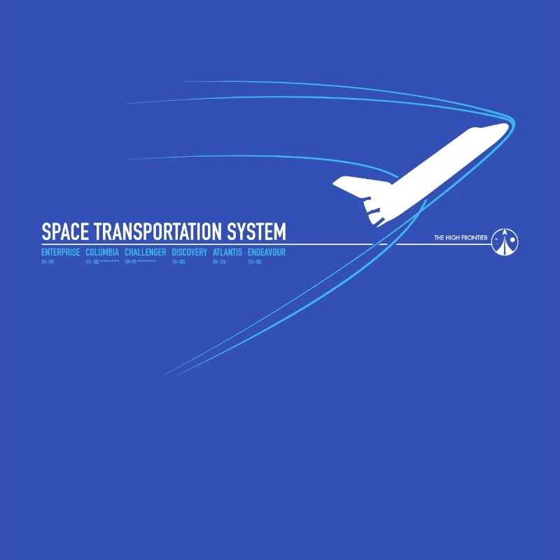 Navette spatiale (impression bleue)
