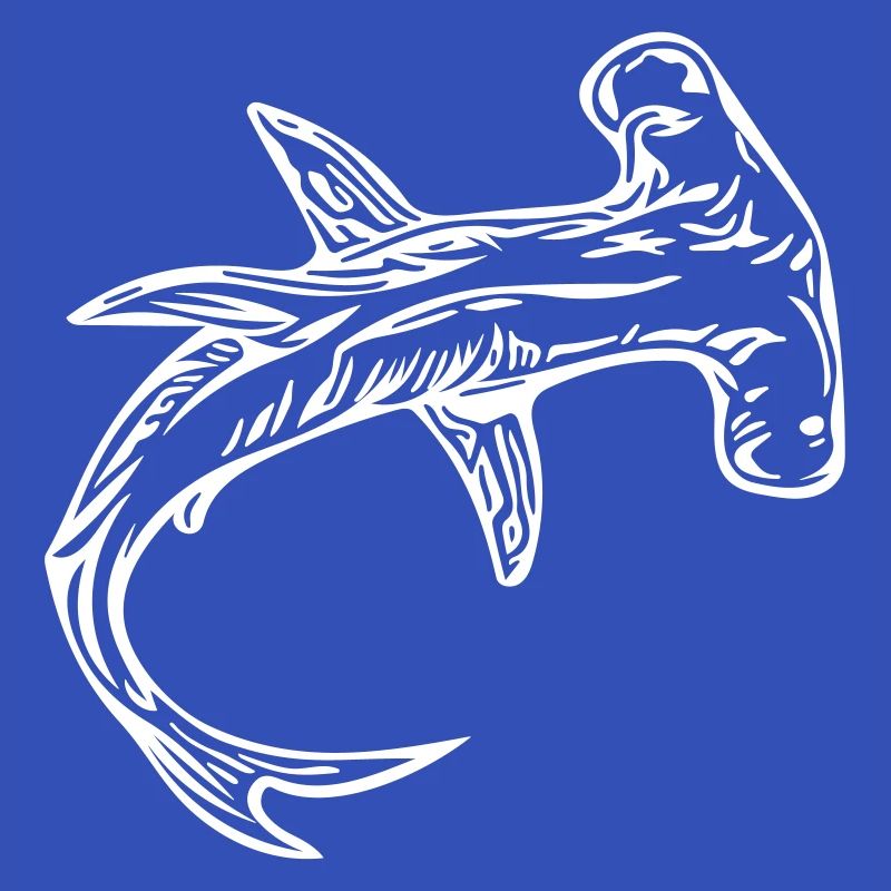 Vintage Retro Hammerhead Shark Vector