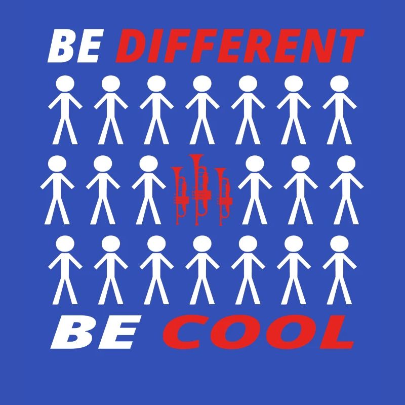 BE DIFFERENT anders cool cadeau trumpet trompette