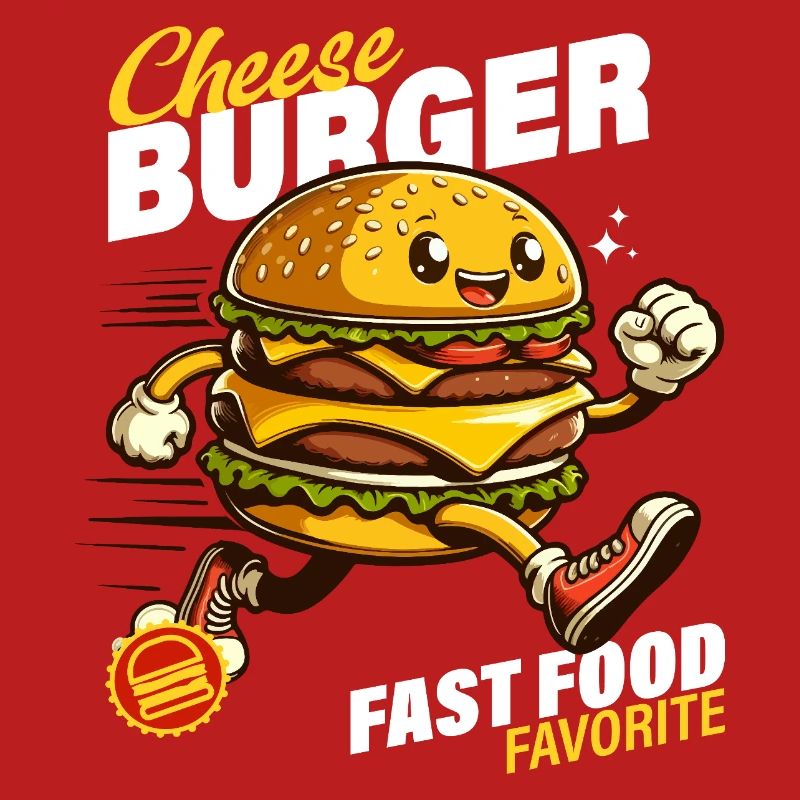 Animierter Sprint Cheeseburger