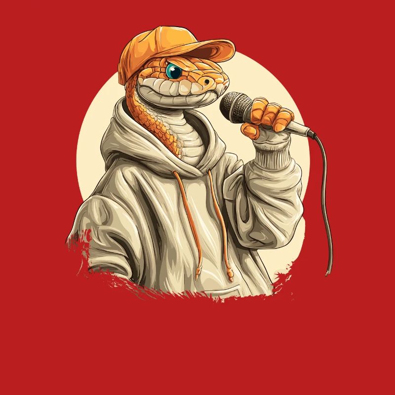 Serpent rapeur en sweat à capuche