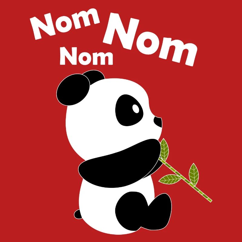 Panda doux avec du bambou | Nom Nom Panda design