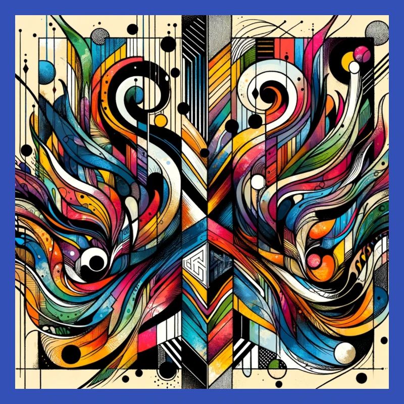 Farbige Formen und bunte Muster