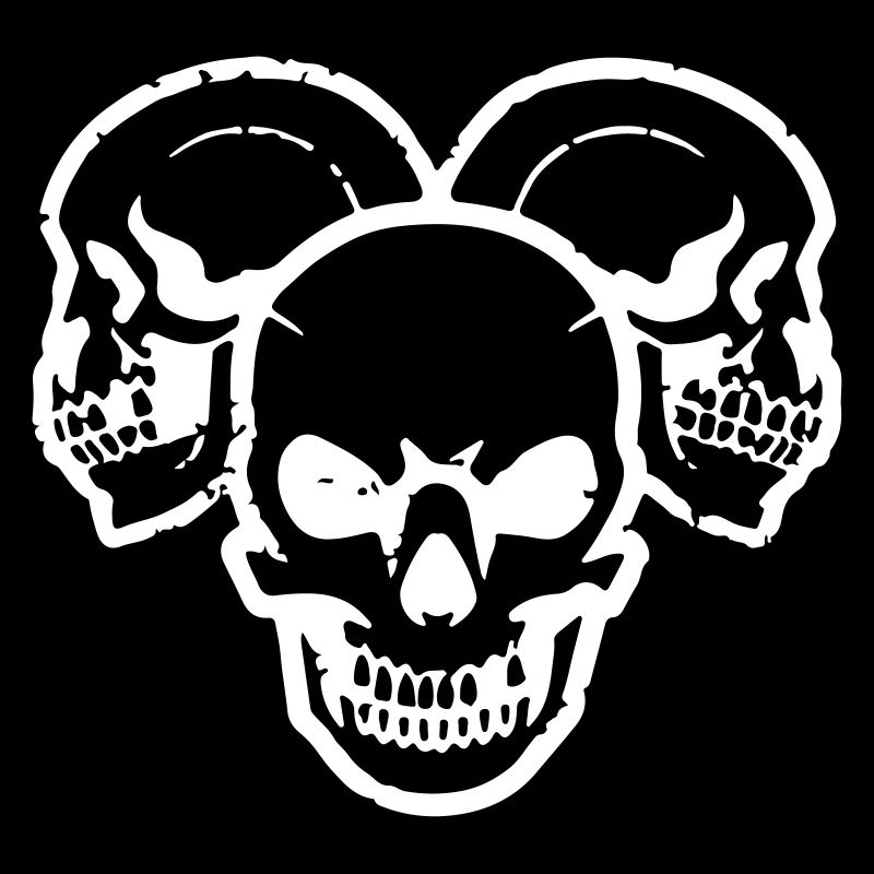 Three Grinning Vector Skull