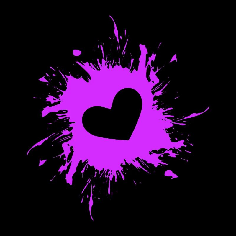 Herz Fleck Tinte Lila