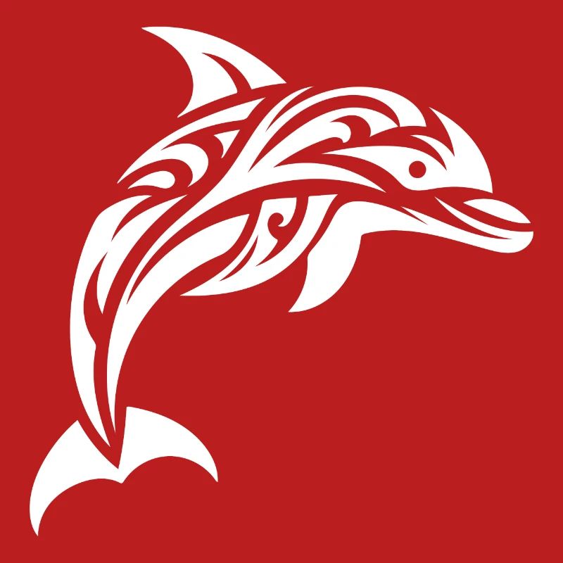 Springender süßer Tattoo Delfin