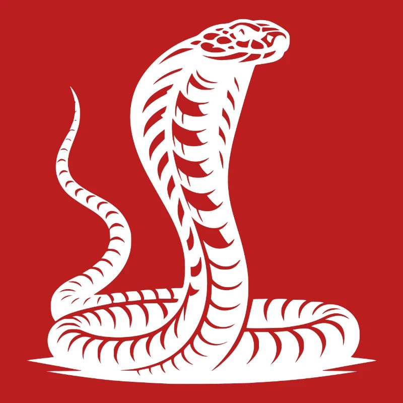 Conception de posture menaçante de bouclier de cou de cobra de serpent