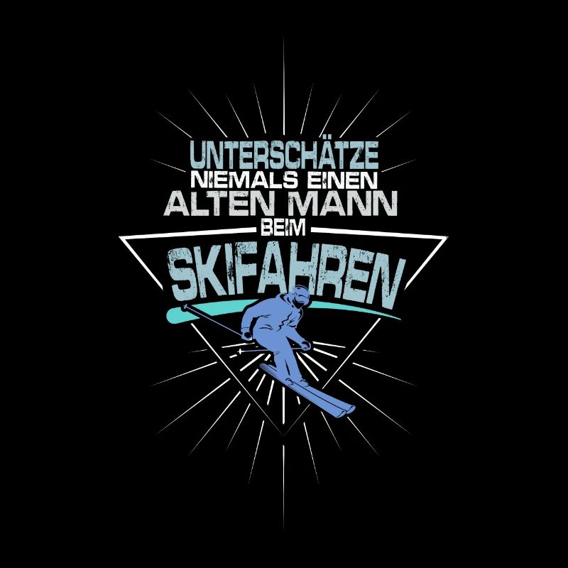 Alter Mann Skifahren