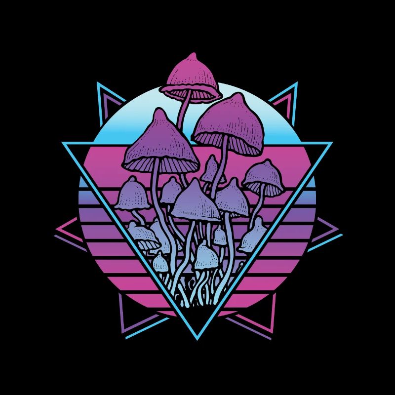 Mushrooms Vaporwave