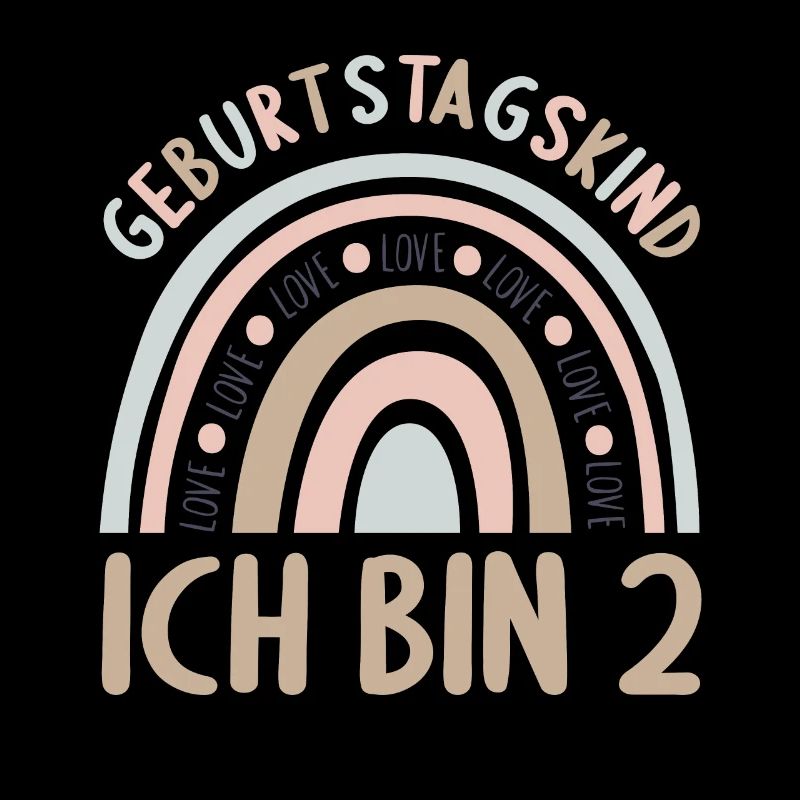 2 Jahre Geburtstagskind Regenbogen 2. Geburtstag