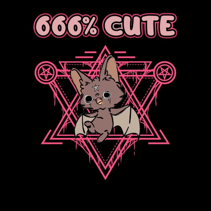 666% Cute kawaii Satanic Goth