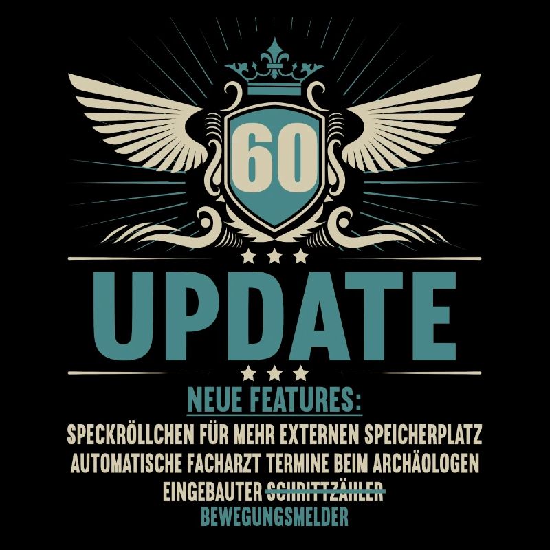 Update neue features 60 Jahre alt 60. Geburtstag