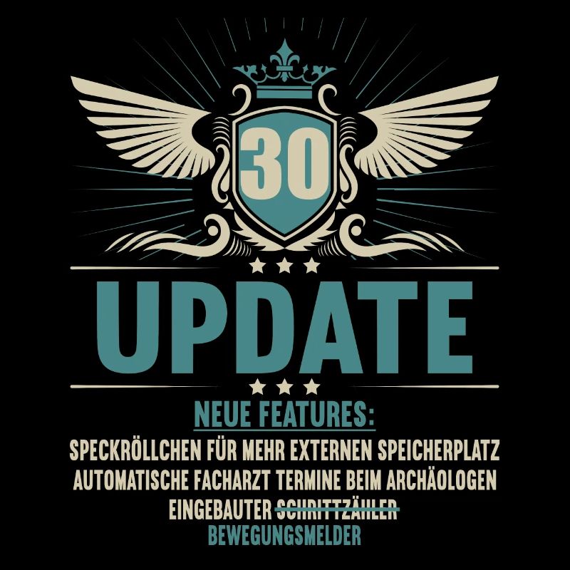 Update neue features 30 Jahre alt 30. Geburtstag