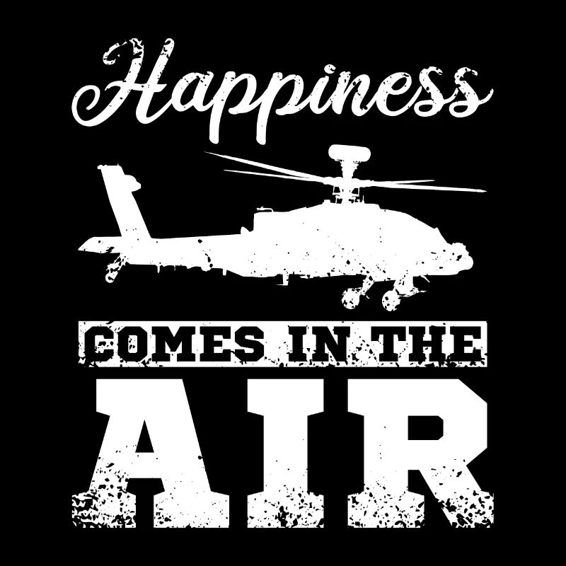 Happines comes in the air helicopter pilot