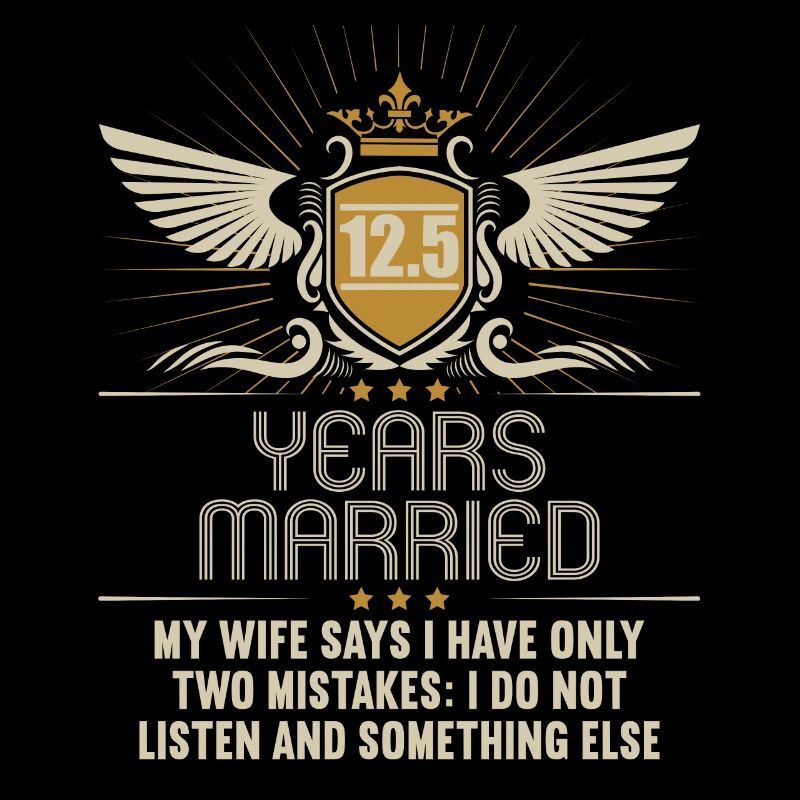 Je me suis mal comporté 12,5 ans anniversaire de mariage marié