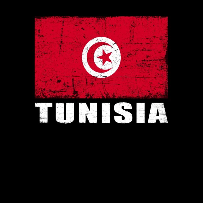 Drapeau tunisien Grunge Tunisie Drapeau