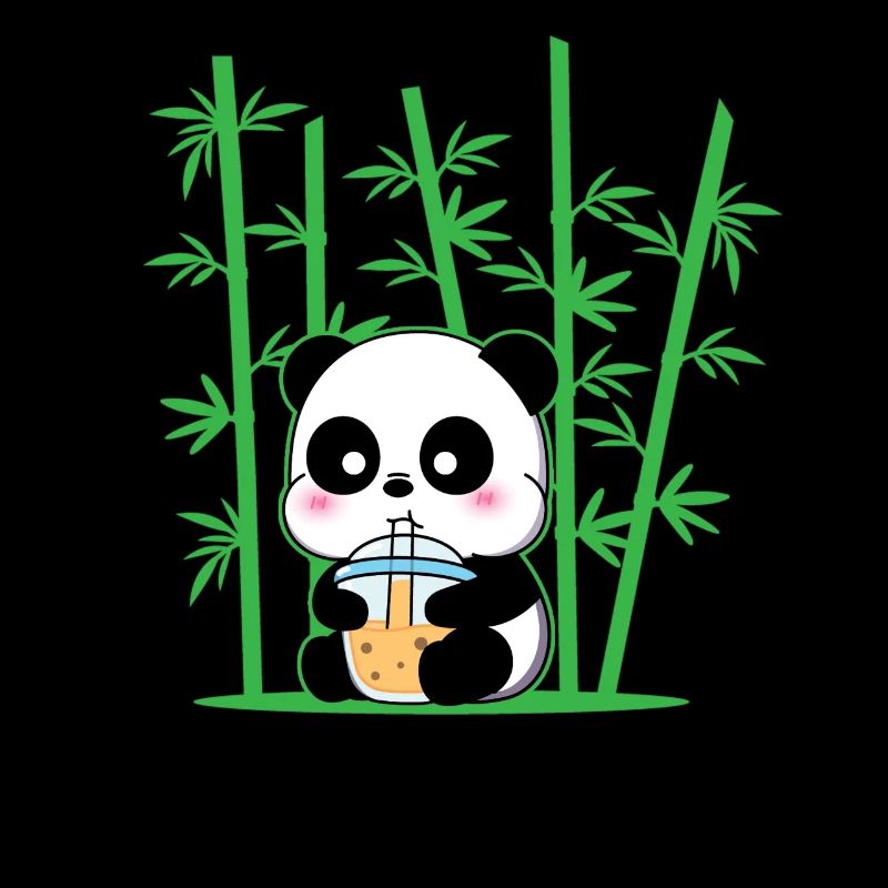 Kawaii Panda Bubble Tea Boba Tee Panda