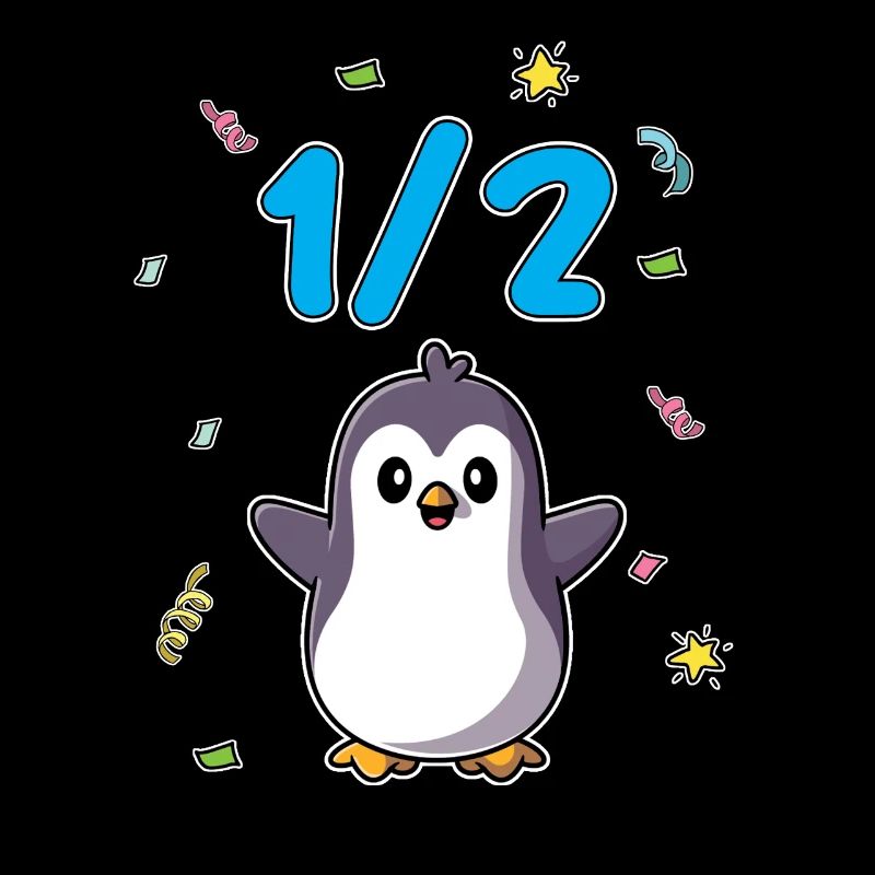 Demi-année 6 mois Anniversaire Pingouin