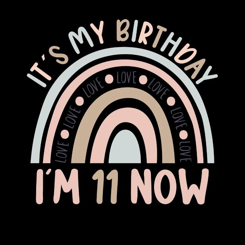 11 years old Rainbow Rainbow 11th birthday