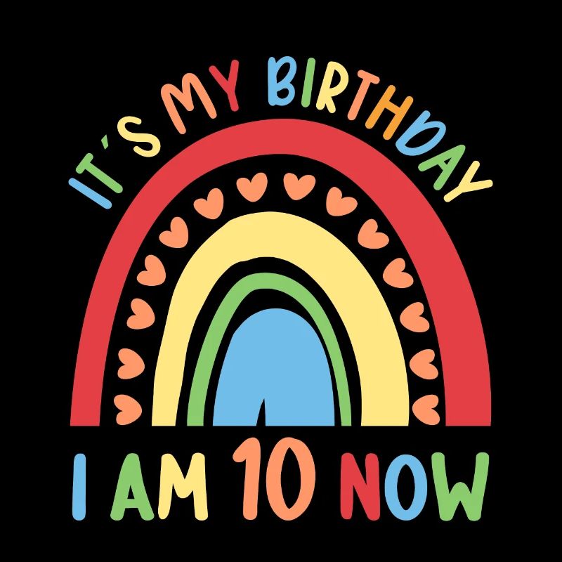 10 years old Rainbow Rainbow 10th birthday