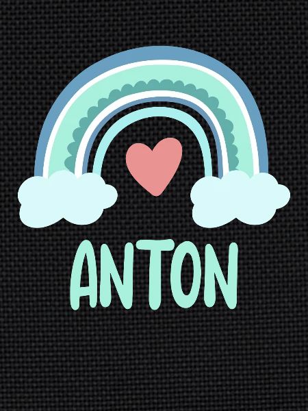 Anton Name Rainbow Baby