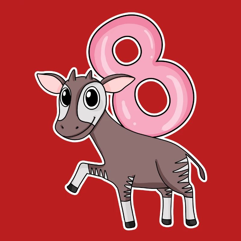 Mädchen 8 Jahre alt Okapi 8. Geburtstag Geschenk