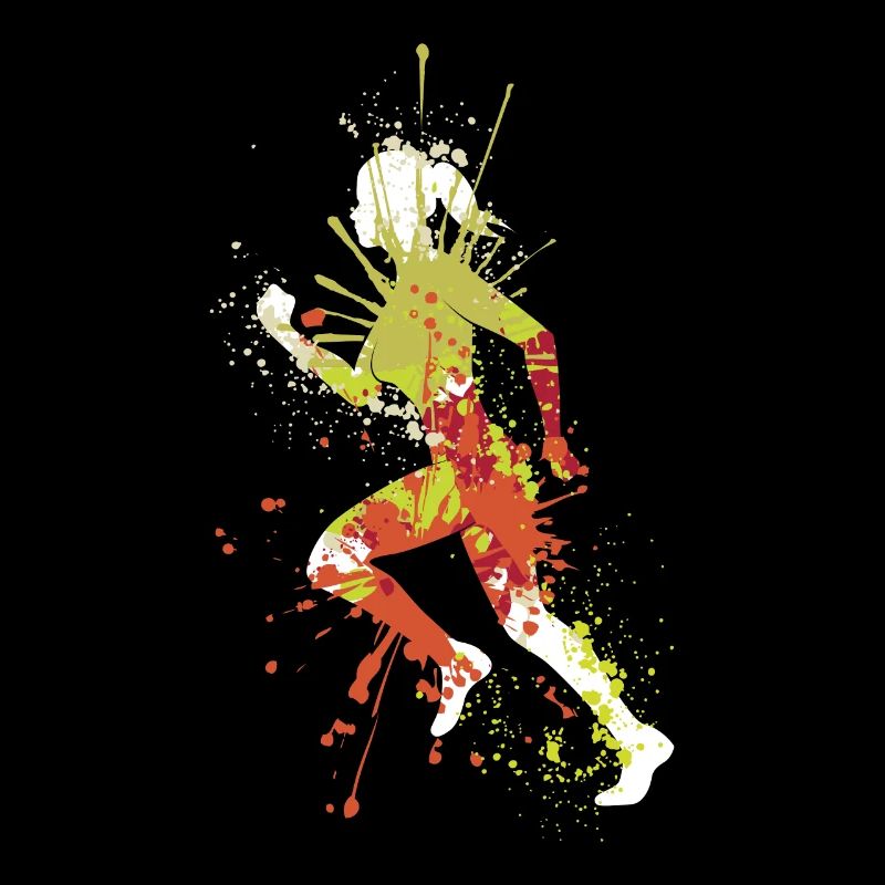 Splash Running Jogging Girl