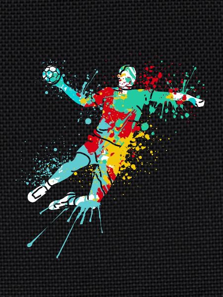 Splash Art Handball Player