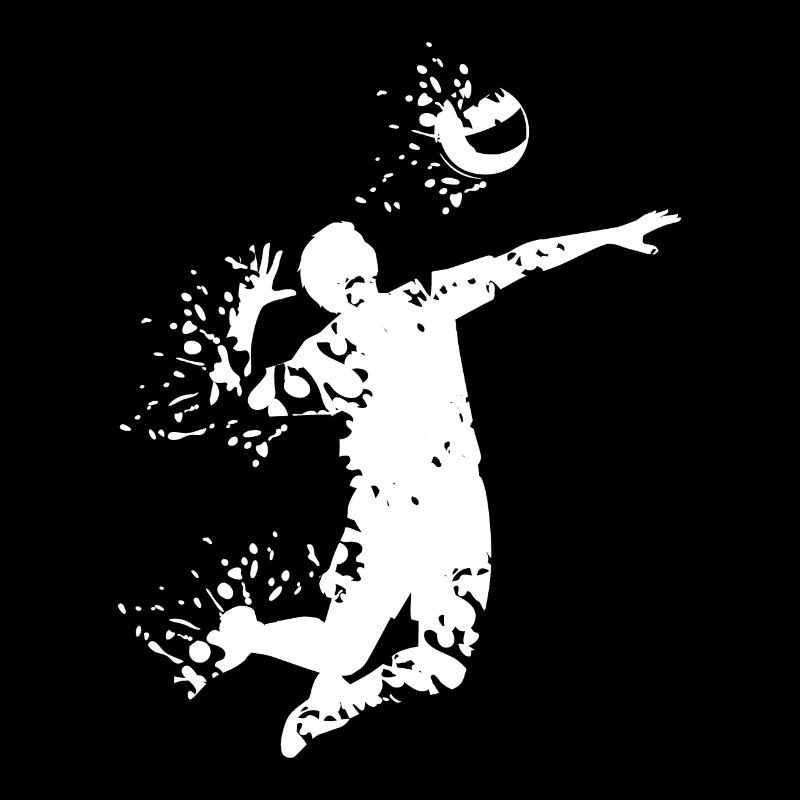 Splash Art Volleyball Player