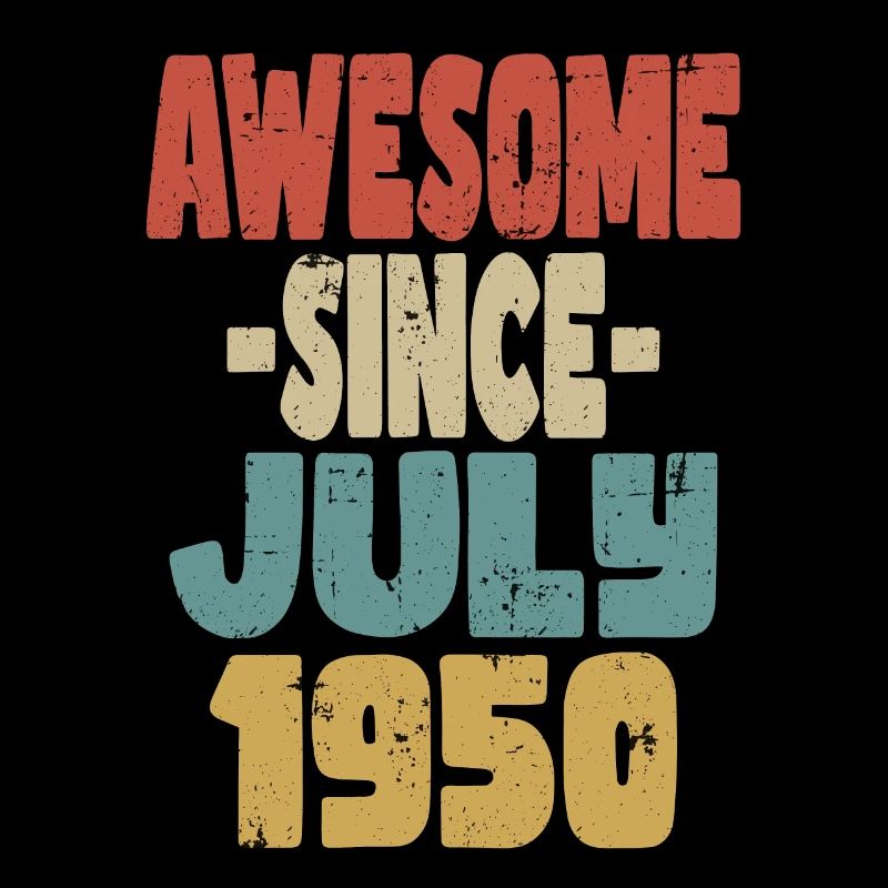 1950 Juli Geburtstag Retro