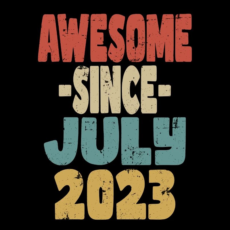 2023 Juli Geburtstag Retro