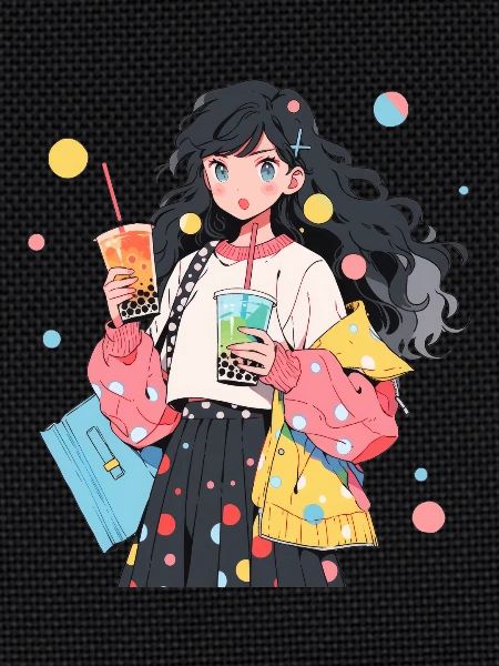 Anime et Boba Bubble Tea
