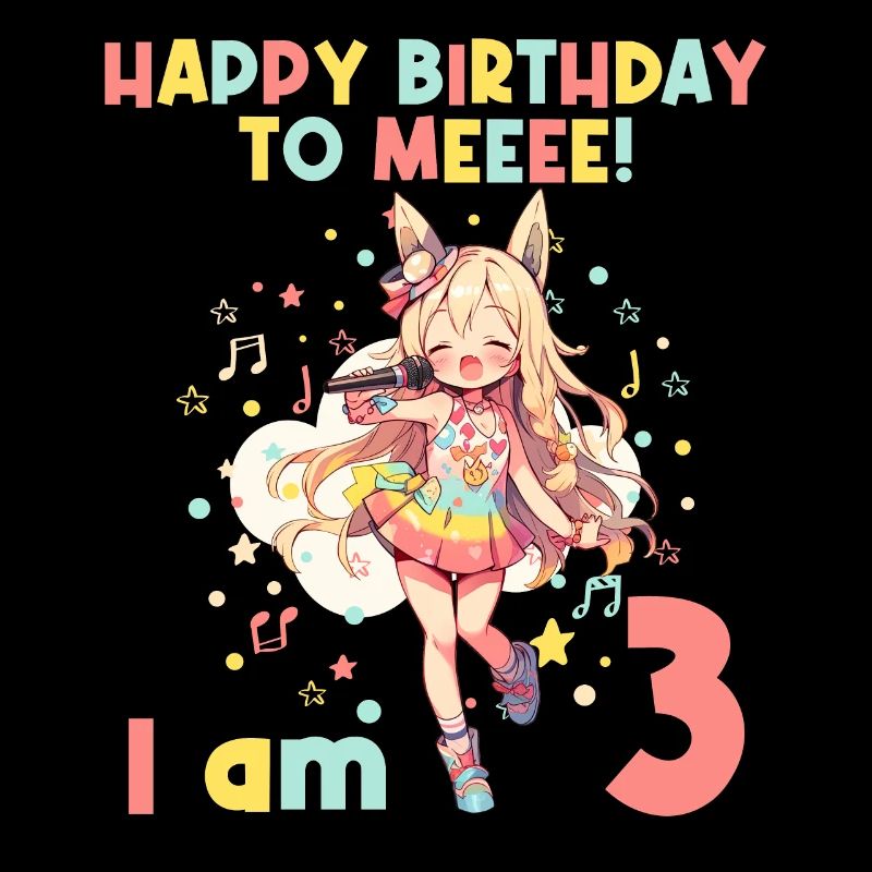 Anime Mandga K-Pop KPop Mädchen 3. Geburtstag