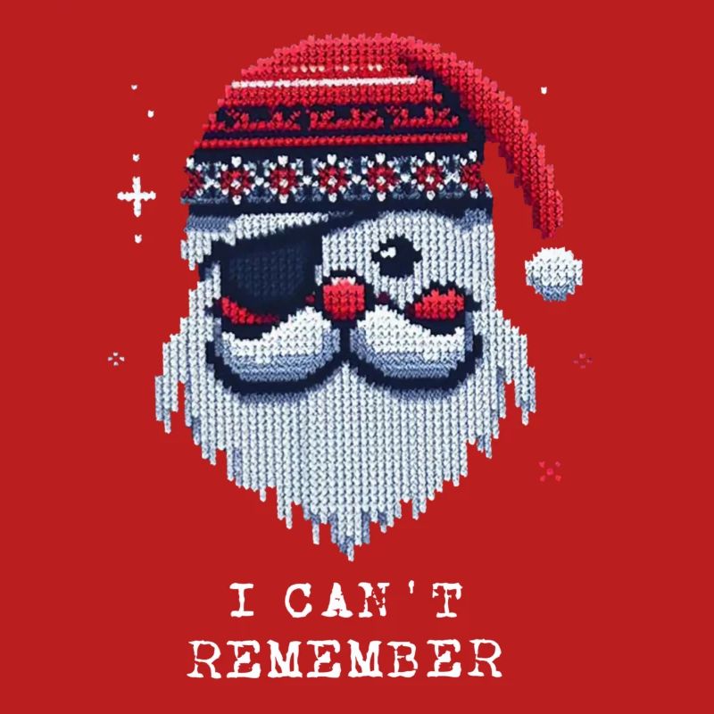 Weihnachtsmann mit Augenklappe Strickmuster