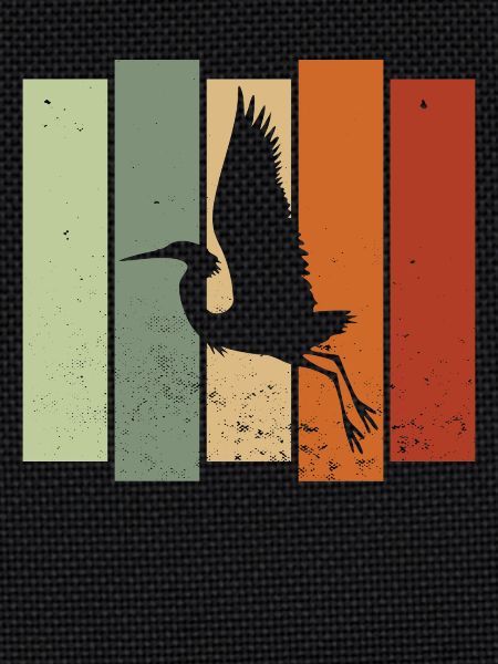 Heron Retro Birdwatching Bird Watcher