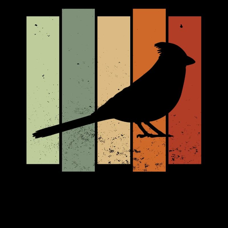 Cardinal Bird Retro Birdwatching Bird Watcher
