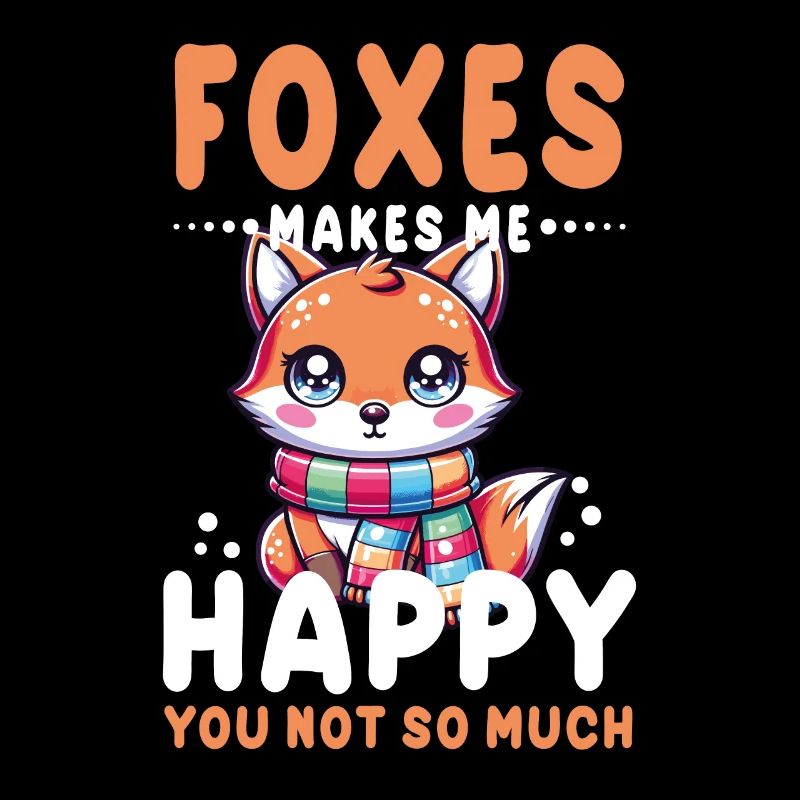 Adorable graphique de renard Kawaii pour la faune