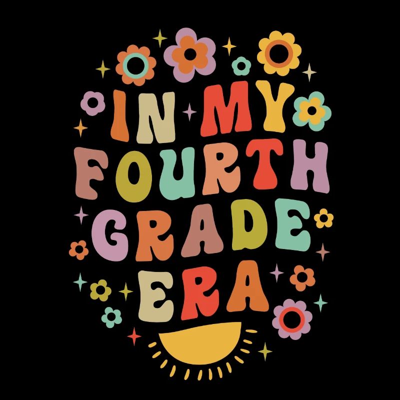 Dans ma quatrième année ère 4e année Groovy Vintage