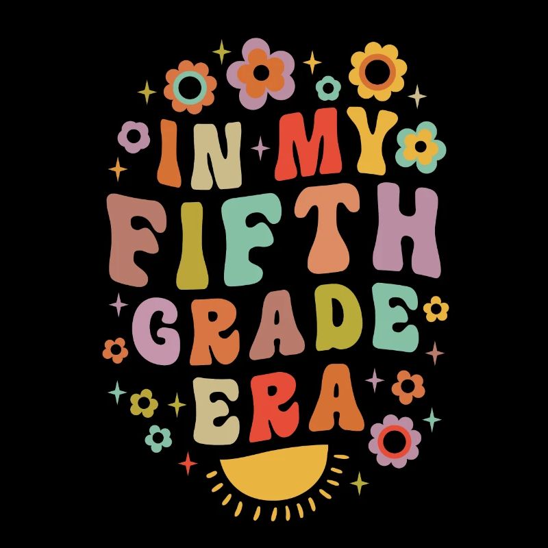 Dans ma cinquième année ère 5e année Groovy Vintage