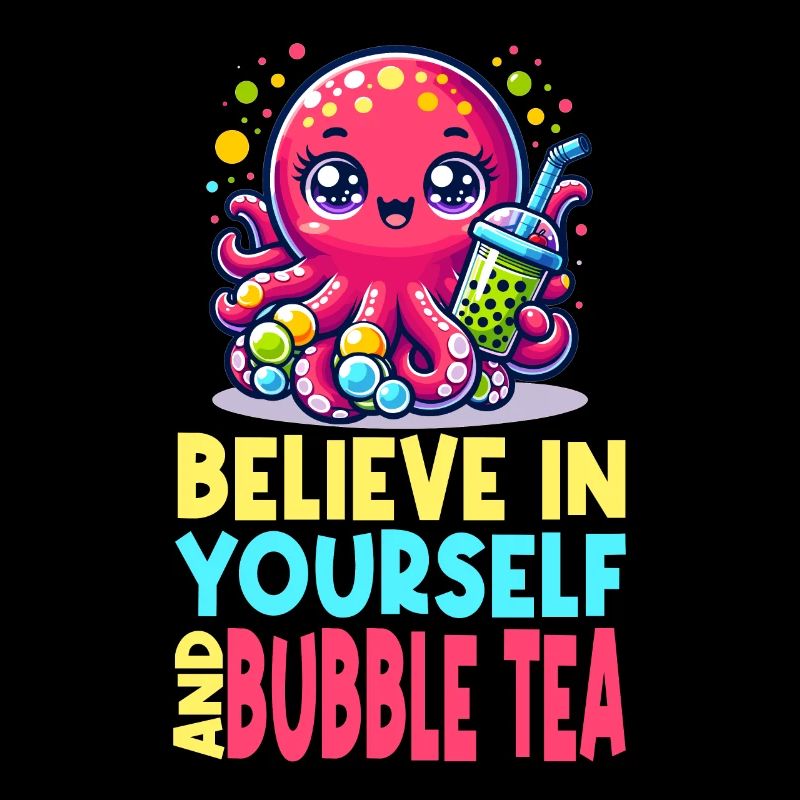 Kawaii Octopus Bubble Tea Believe In Yourself