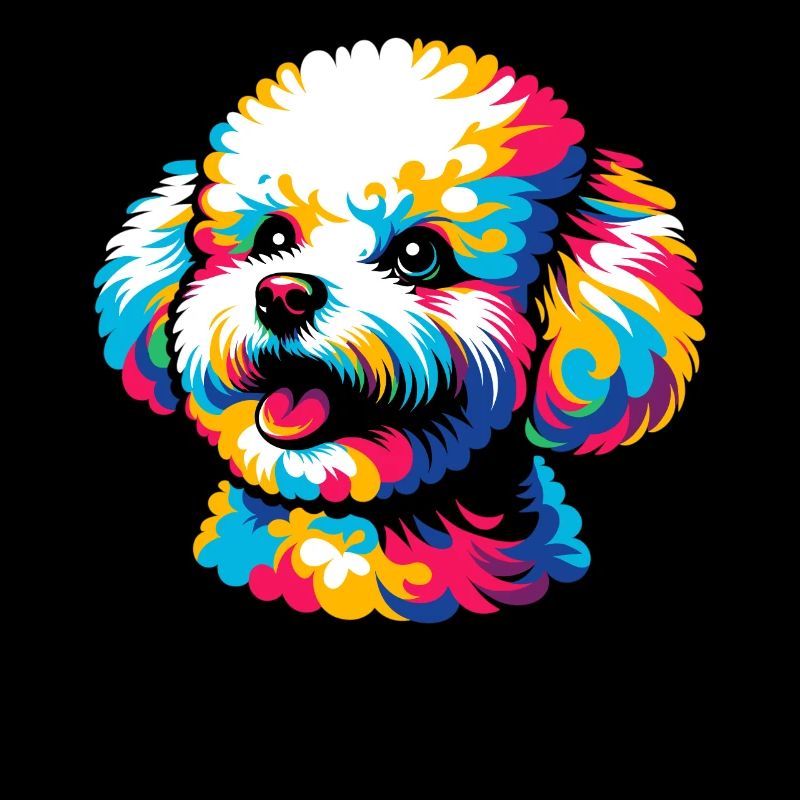 Bichon Frise Dog Pop Art