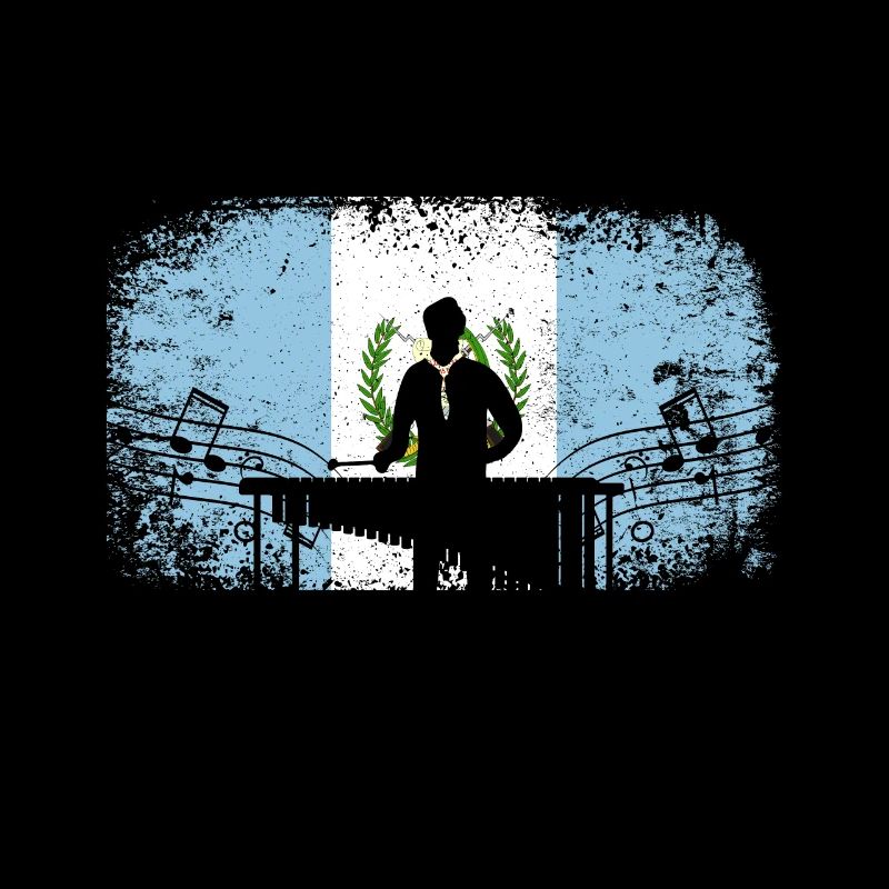 Guatemala flag marimba player marimbist