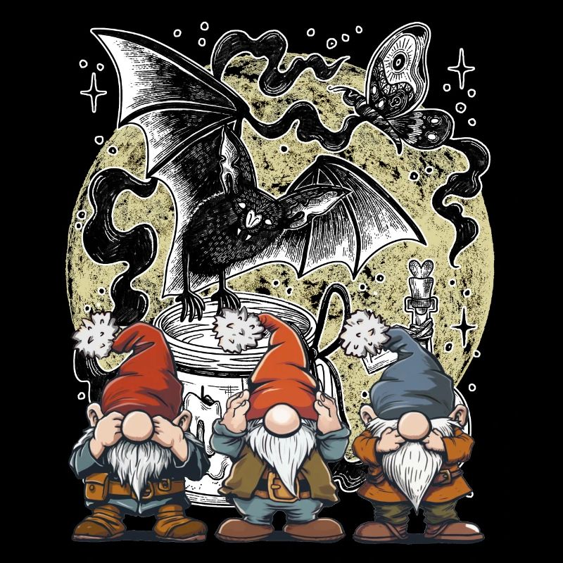 Bat Witching Hour Dwarves Magic Fairy Tale