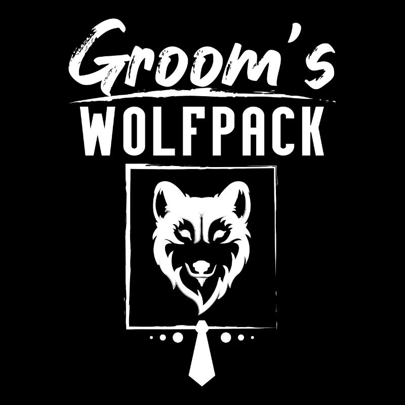 Groom Wedding Squad Party The Groom's Wolfpack