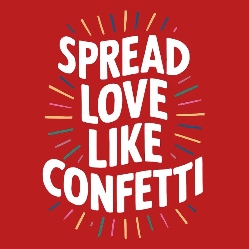 Spread Love Like Confetti Message