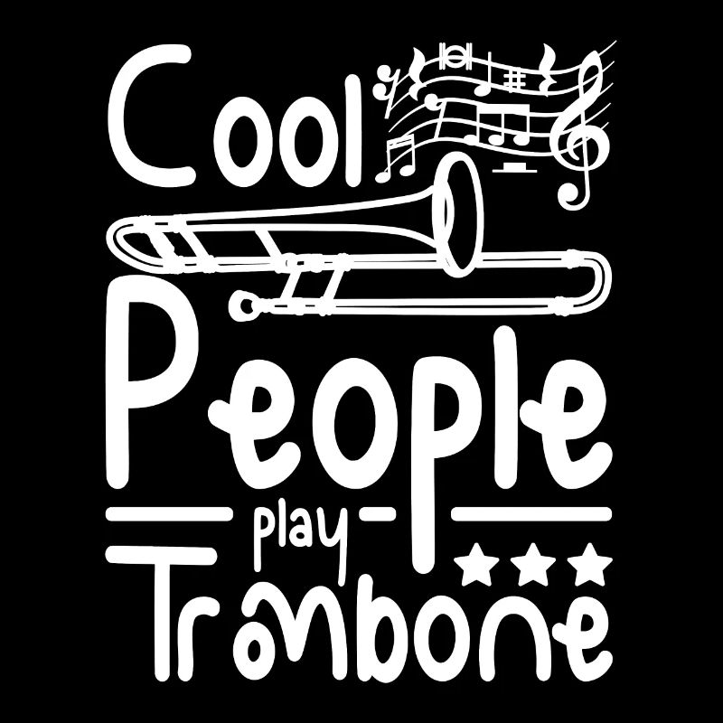 Tromboniste Les gens cool jouent du trombone