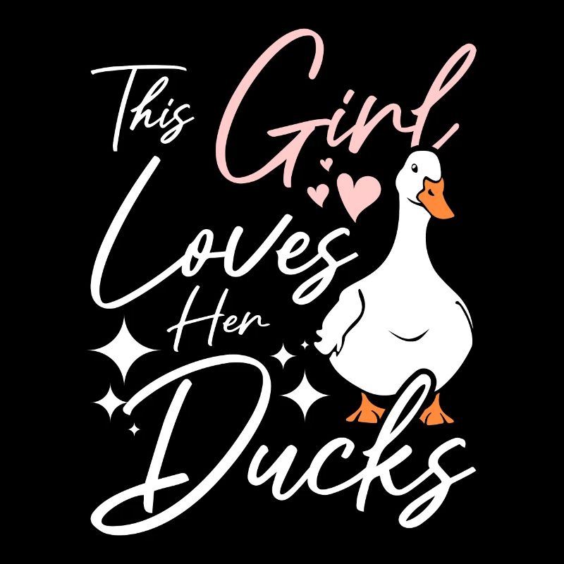 Cette fille aime ses canards pékinois de compagnie