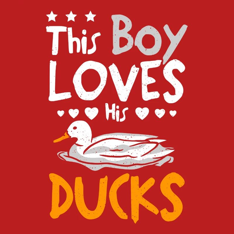 Ce garçon aime ses canards pékinois de compagnie